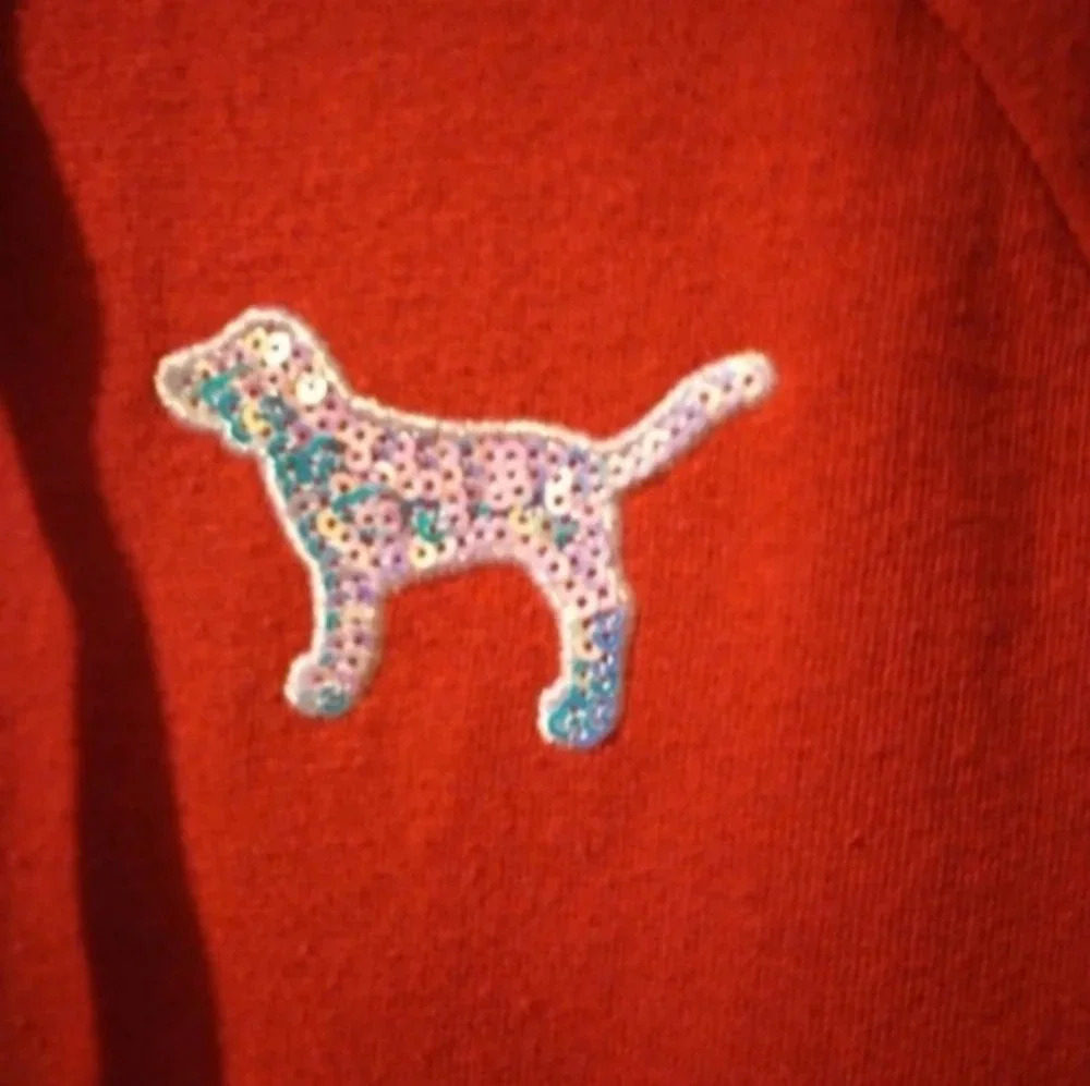 Vs pink bling iridescent dog hoodie X-small  EUC - Picture 5 of 6